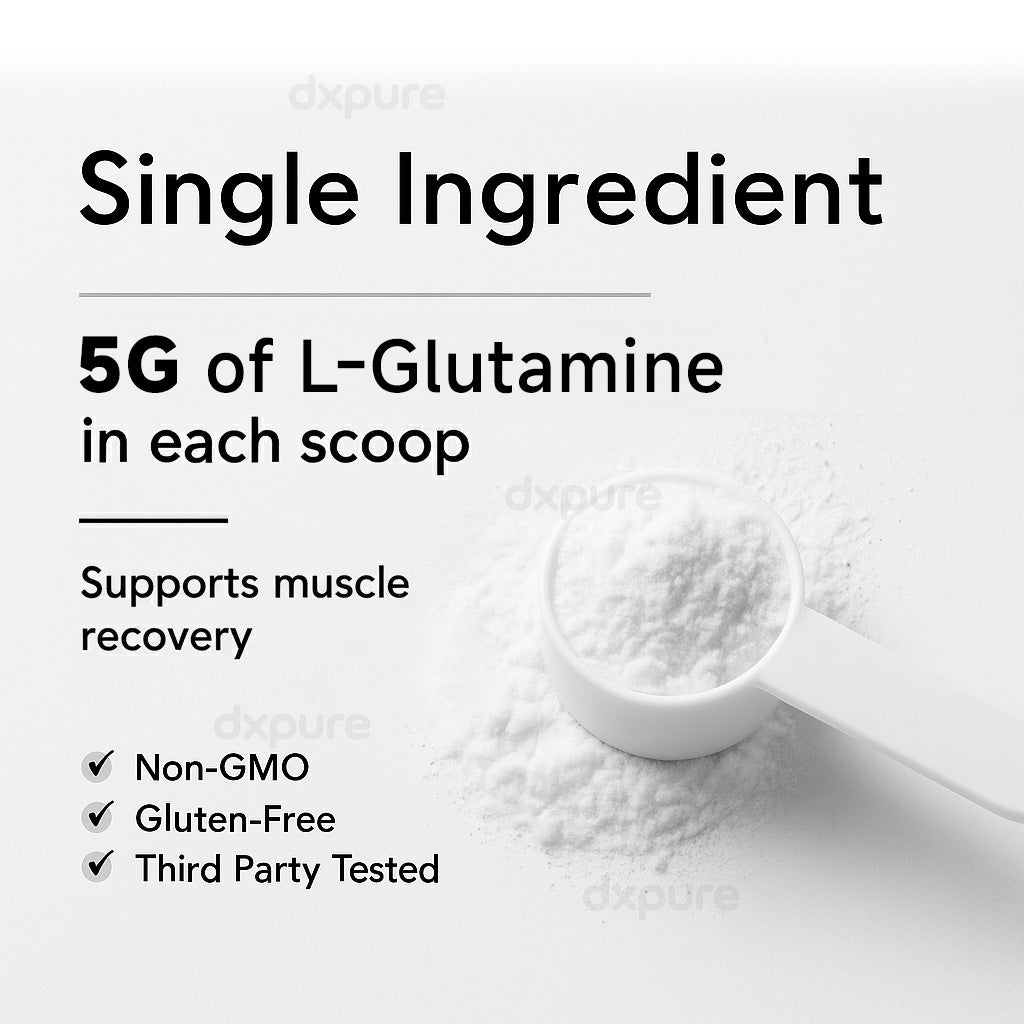 L-Glutamine Powder Workout Recovery 500G - 100 Servings - Unflavored
