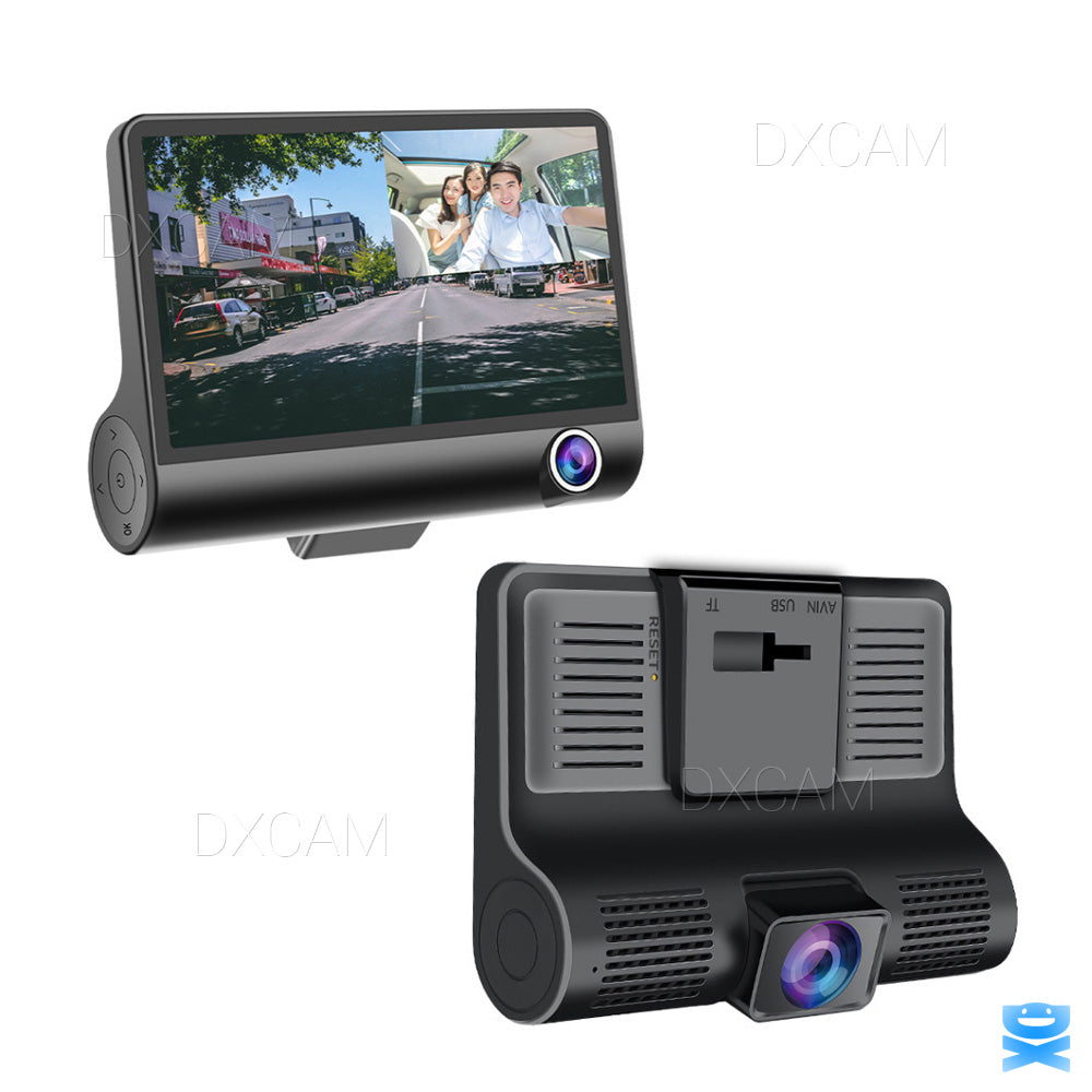 Dual Lens 4-Inch Screen Dash Cam HD 1080P Car DVR Rearview Video Recorder Camera