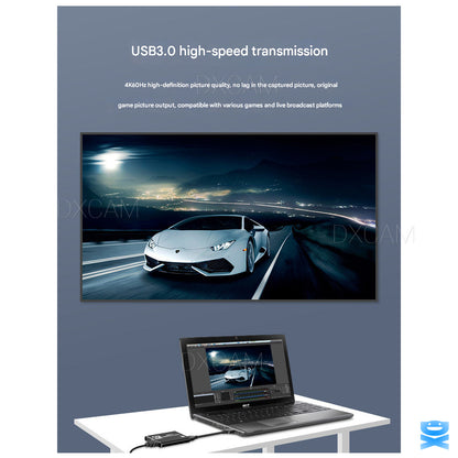 4K Capture Card Audio Video USB 3.0 HDMI Video Capture Device Full HD Recording