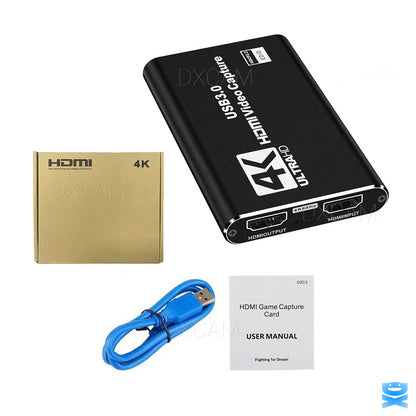 4K Capture Card Audio Video USB 3.0 HDMI Video Capture Device Full HD Recording