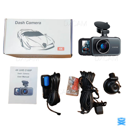 4K Dash Cam Wifi UHD 2160p Front Rear Dual Camera DVR Car Recorder HD Video