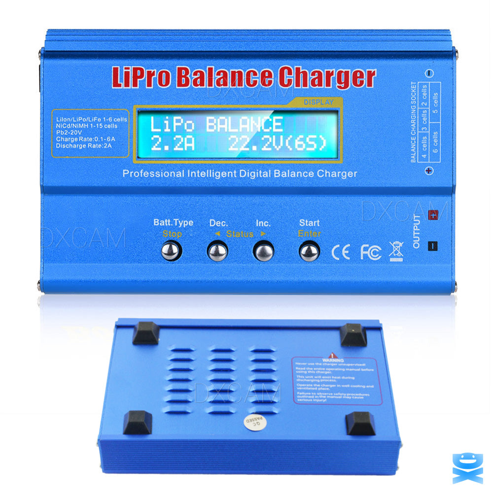 80W Fast Digital Balance Charger For iMAX B6 AC LCD RC LiPo LiFe NiCD Battery With Power Supply