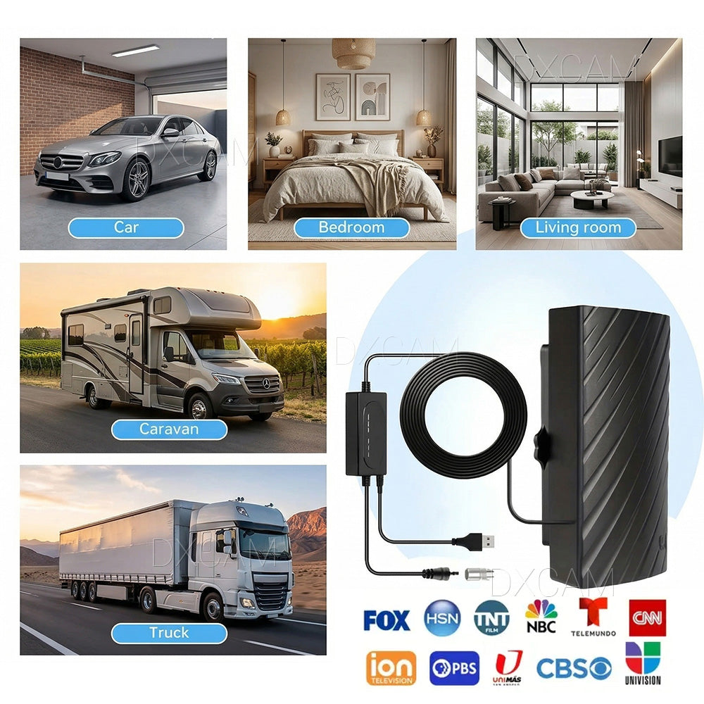 5600 Miles Digital TV Antenna 4K 1080P Long Range HDTV Amplified Outdoor Indoor