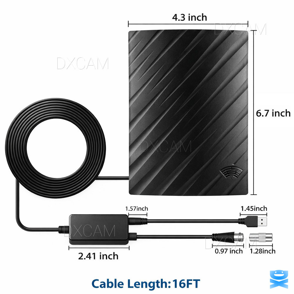 5600 Miles Digital TV Antenna 4K 1080P Long Range HDTV Amplified Outdoor Indoor
