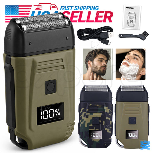 Mens Foil Shaver Electric Trimmer Razor Rechargeable Hair Beard Shaving USB
