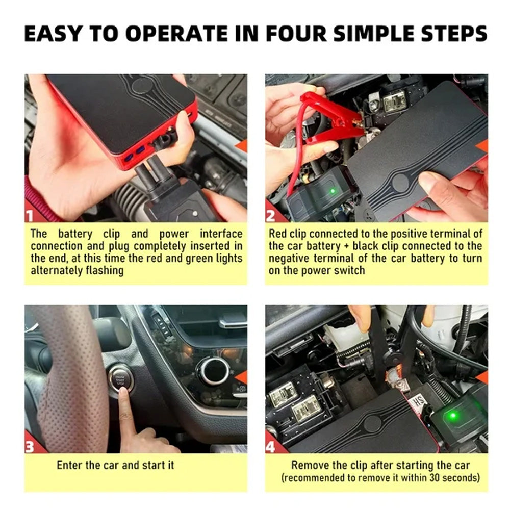 Jumpstarter Car 30000mAh Portable Jumper Power Bank Booster Box Battery Charger