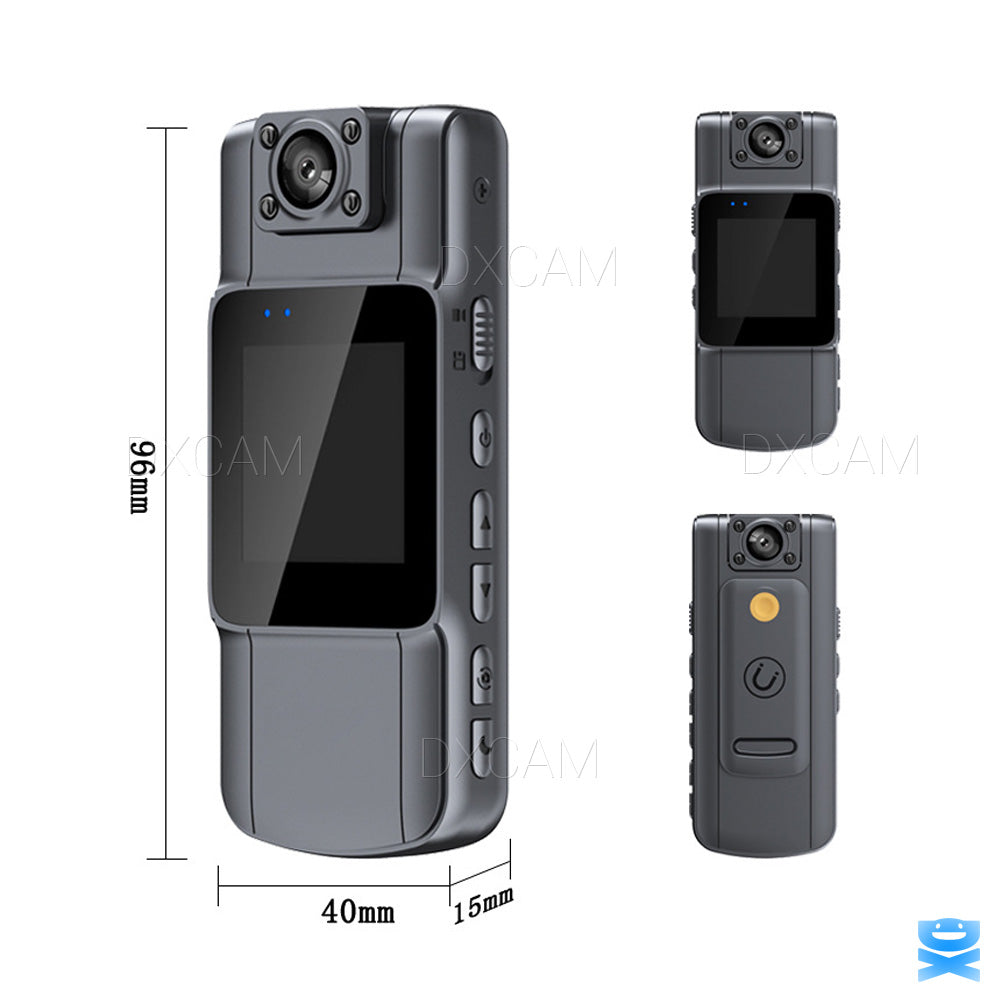 Body Camera HD 1080P 20 Hour Camcorder Mini 180° Video DVR IR Night Cam