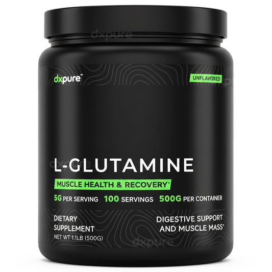 L-Glutamine Powder Workout Recovery 500G - 100 Servings - Unflavored