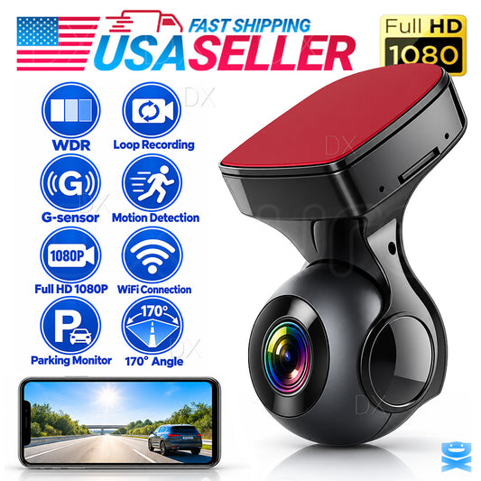 Dash Cam 170° Wifi Recorder Car Camera HD 1080P Car DVR Vehicle Video G-Sensor