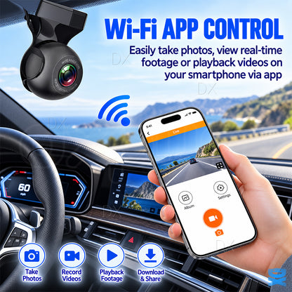 Dash Cam 170° Wifi Recorder Car Camera HD 1080P Car DVR Vehicle Video G-Sensor