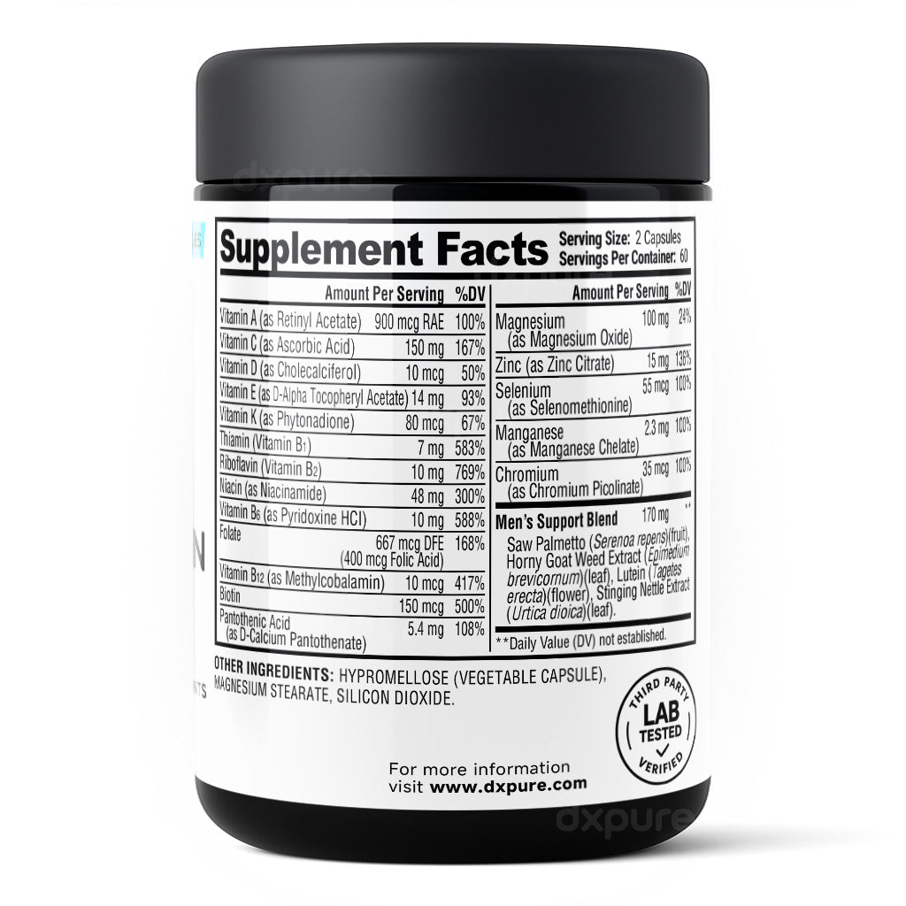 Men's Multivitamin Essential Vitamins and Minerals - 120 Capsules