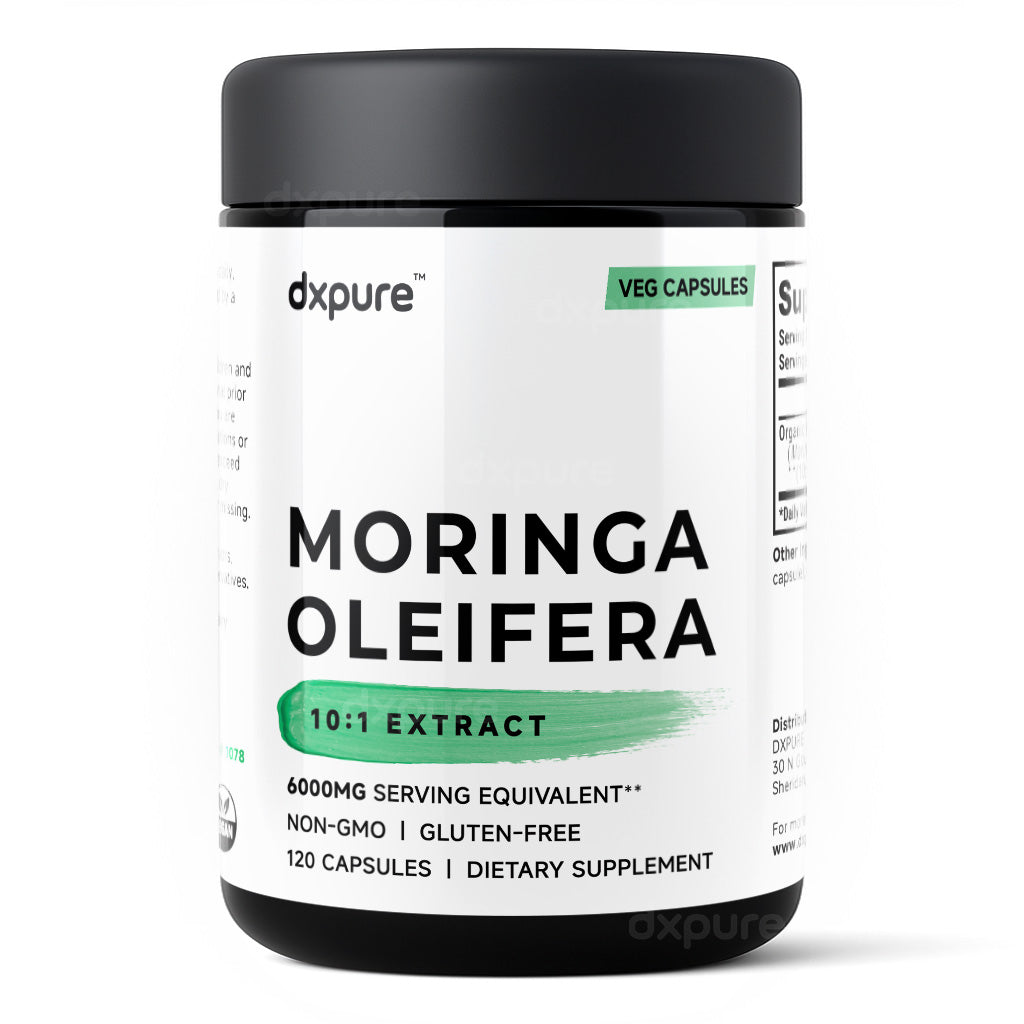 Moringa Oleifera Leaf Powder Supplement - 6000mg - 120 Capsules