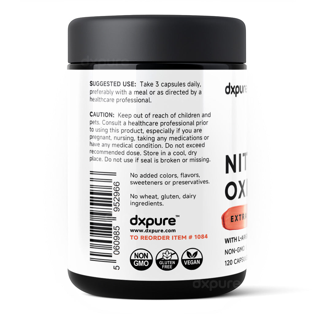 Nitric Oxide Booster Supplement L-Arginine L-Citrulline - 1500mg - 120 Capsules