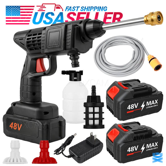Portable Cordless Electric High Pressure Water Spray Gun Car Washer Cleaner Tool