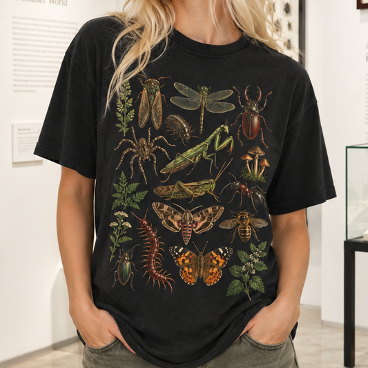 90s Bugs T-Shirt (Comfort Colors®) Entomology Vintage Insect Graphic Tee Centipede Ant Mantis Nature Tshirt Lover Shirt