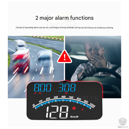 Digital Speedometer Universal GPS Car HUD Head Up Display MPH Overspeed Alarm 5"