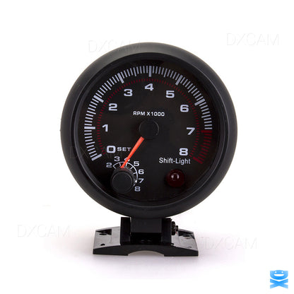 3.75" 12V Car Tachometer Gauge Meter 0-8000 RPM With LED Shift Light Universal