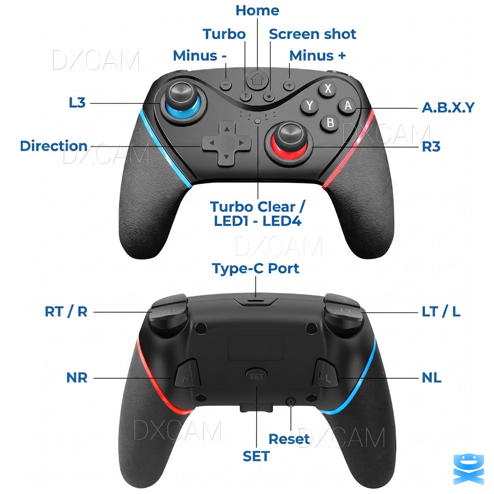 Wireless Controller Dual Vibration Gamepad For Switch / Switch 2 / OLED / Lite