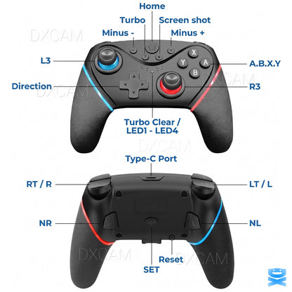 Wireless Controller Dual Vibration Gamepad For Switch / Switch 2 / OLED / Lite