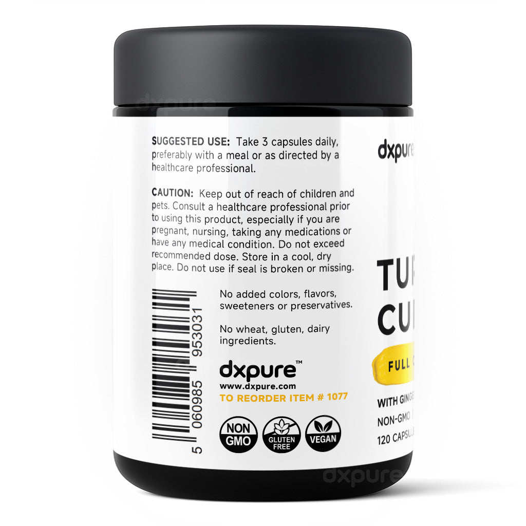 Turmeric Curcumin Ginger Complex w/ Black Pepper - 120 Capsules