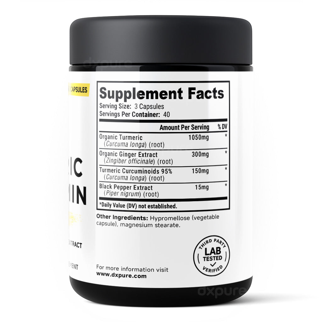 Turmeric Curcumin Ginger Complex w/ Black Pepper - 120 Capsules